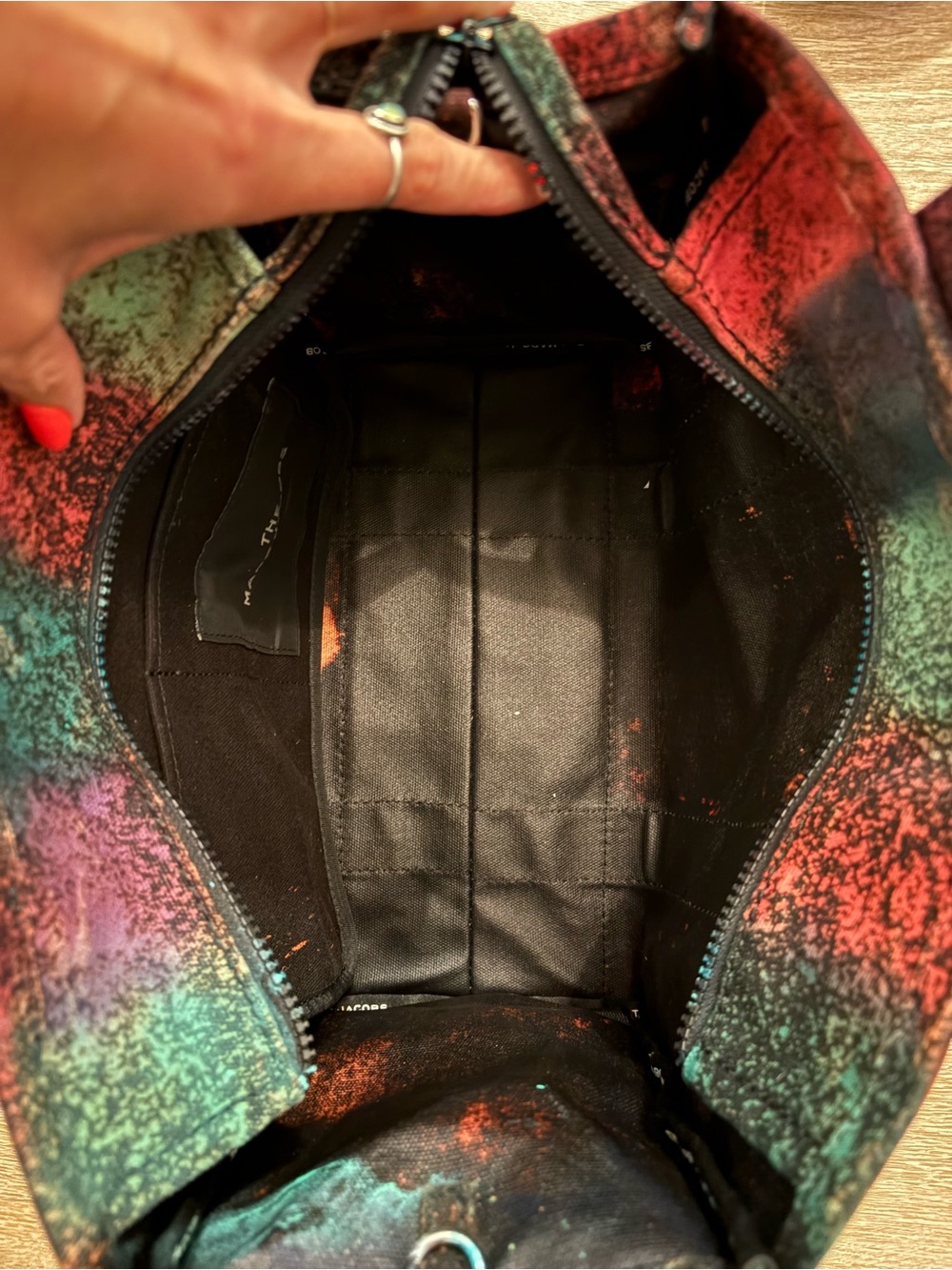 Medium Marc Jacobs Berry Skittles Splatter The Tote Bag - Picture 8 of 14